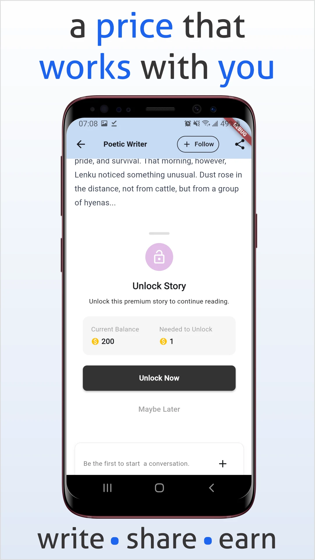 Stori: Write, Share, Earn screenshot
