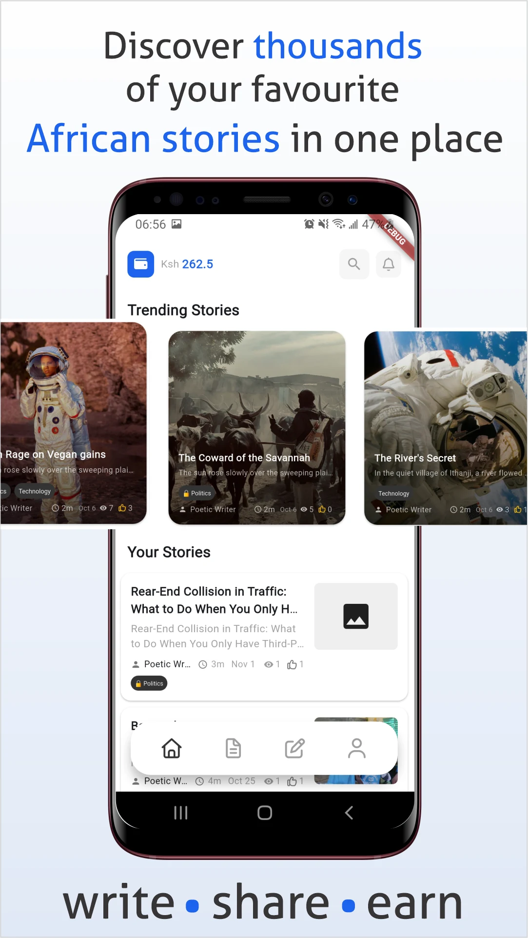 Stori: Write, Share, Earn screenshot