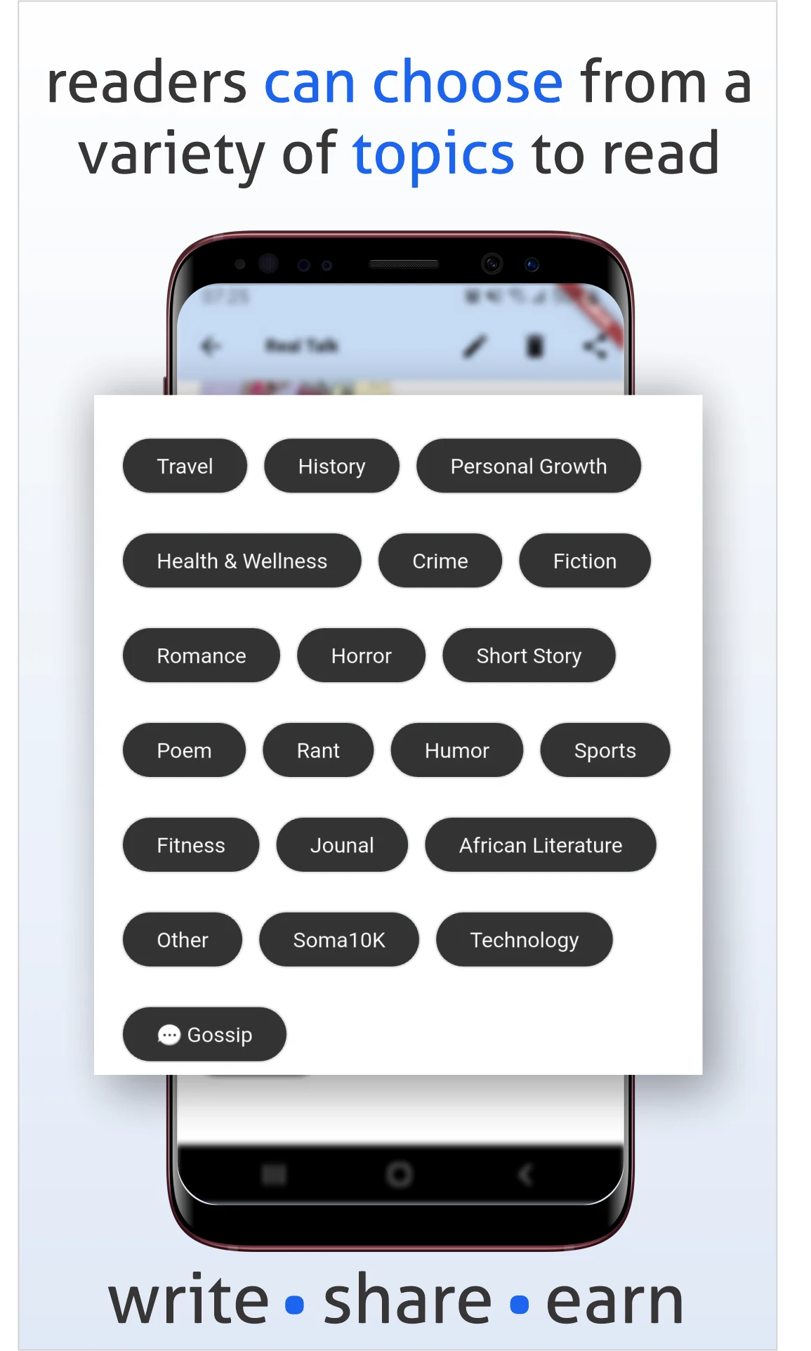 Stori: Write, Share, Earn screenshot