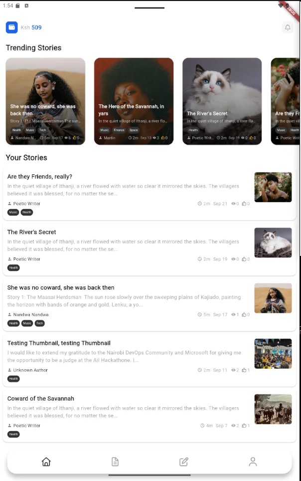 Stori: Write, Share, Earn screenshot