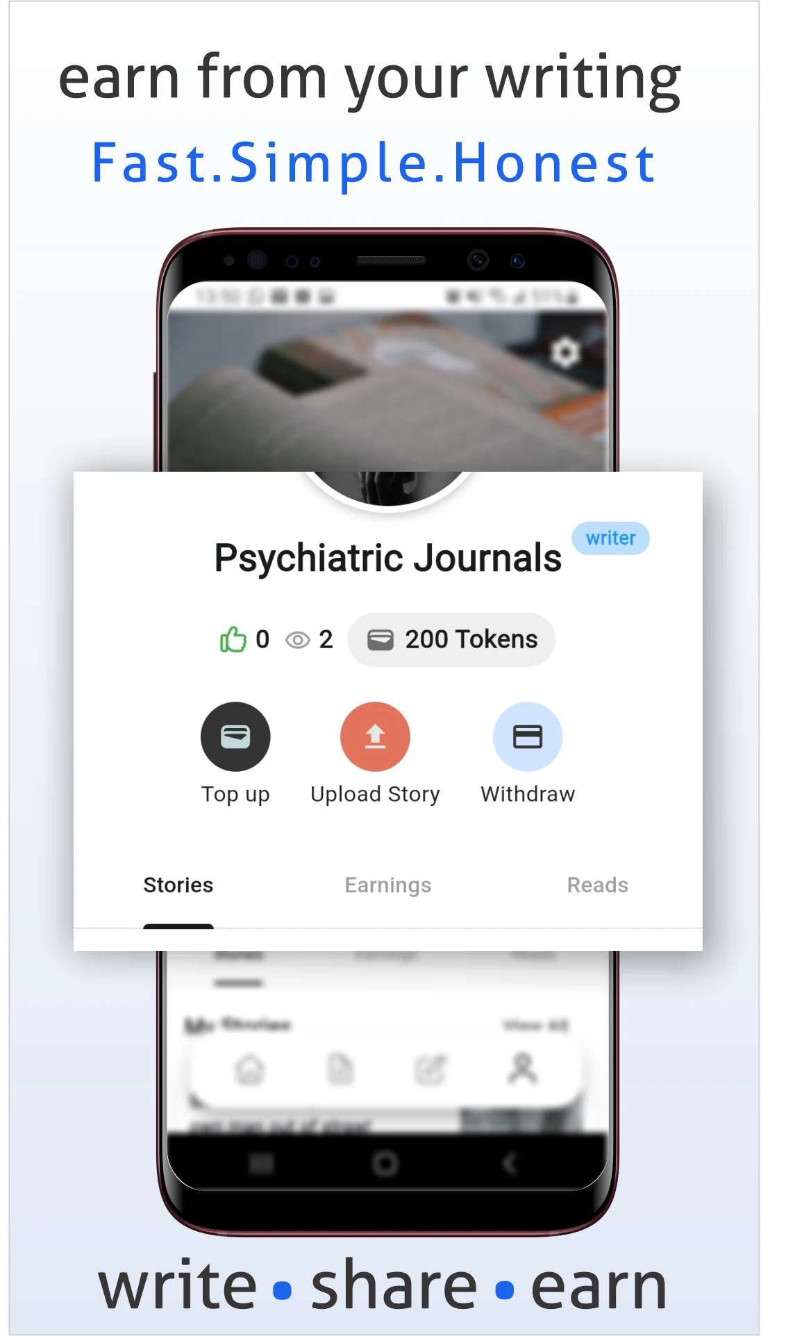 Stori: Write, Share, Earn screenshot